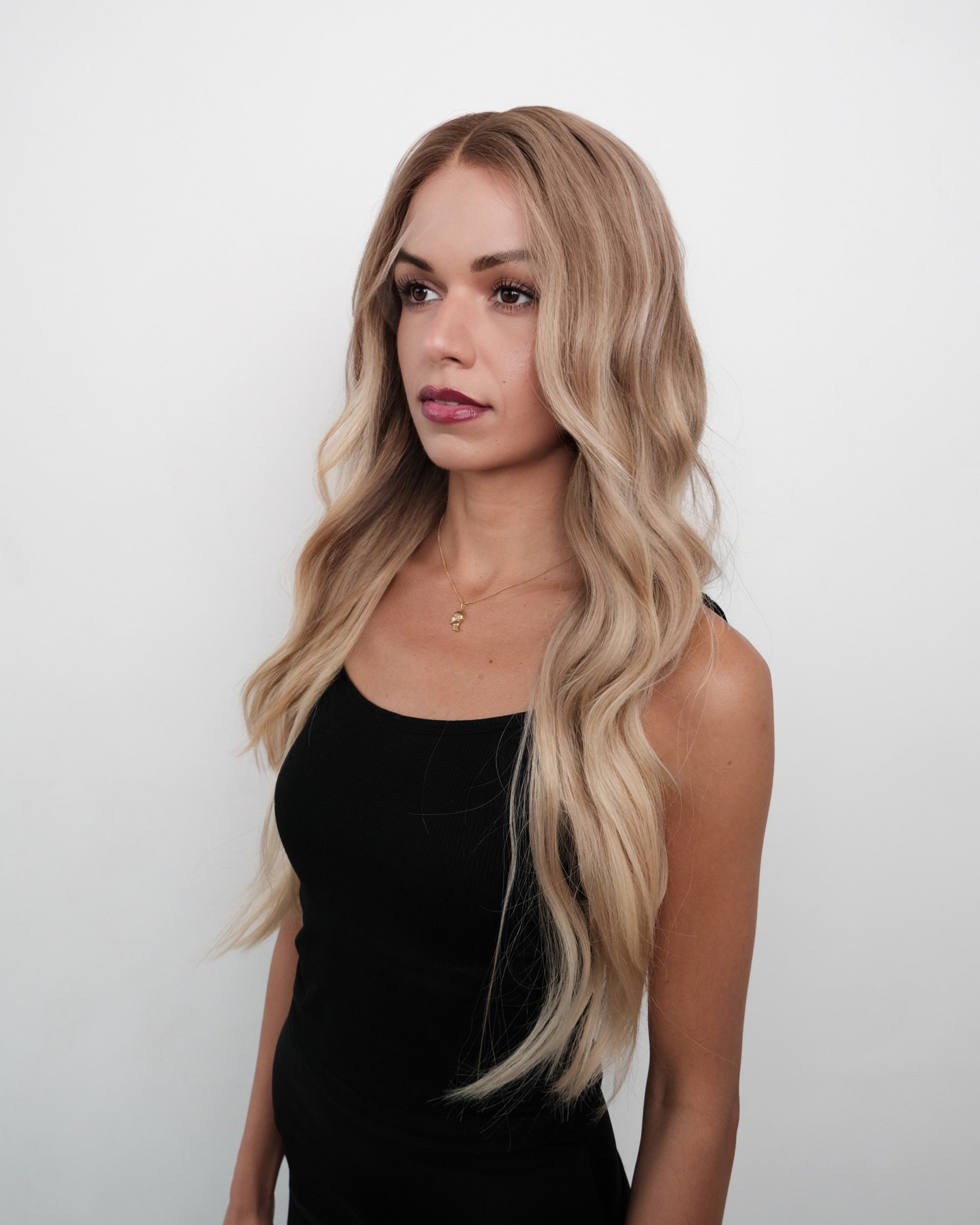 Aurora – Long Ash Blonde Balayage Lace Front